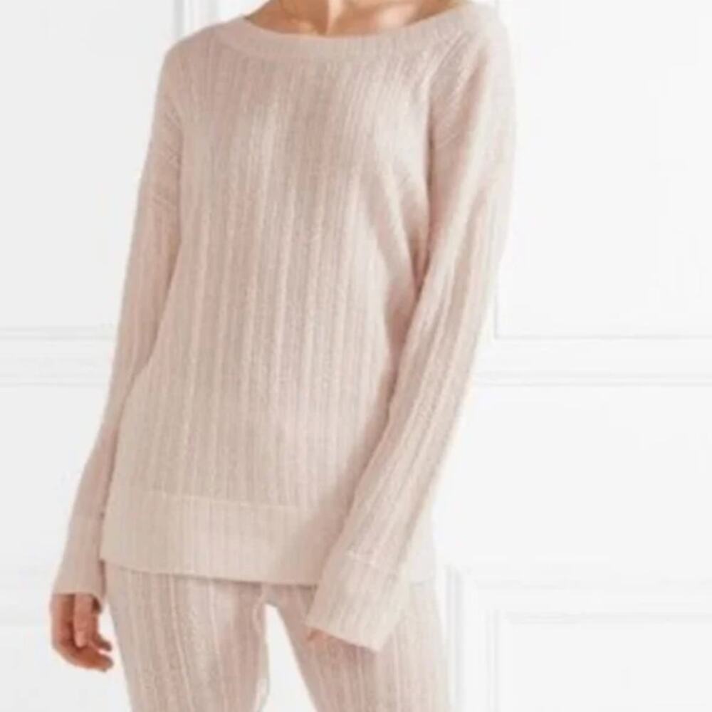 Eberjey Elsa Long Sleeve Top in Truffled Rose Medium